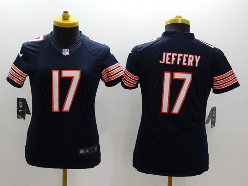 Women's Chicago Bears #17 Alshon Jeffery Blue Nik Limited Jersey