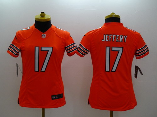 Women's Chicago Bears #17 Alshon Jeffery Orange Nik Limited Jersey