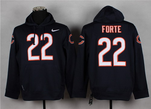 Chicago Bears #22 Matt Forte Blue Nike Hoodie