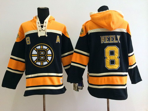 Boston Bruins #8 Cam Neely Black Old Time Hockey hoodie