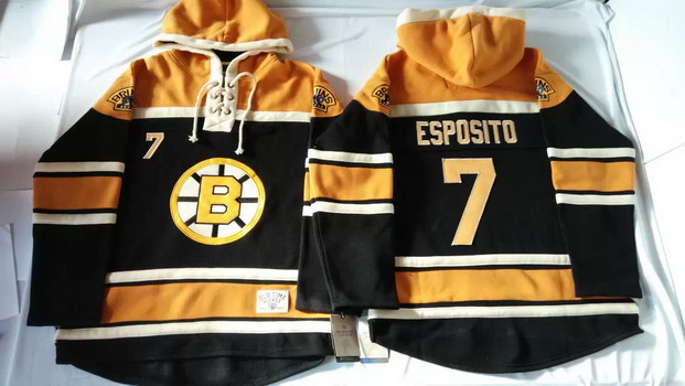 Boston Bruins #7 Phil Esposito Black Old Time Hockey hoodie
