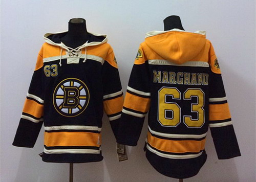 Boston Bruins #63 Brad Marchand Black Old Time Hockey hoodie