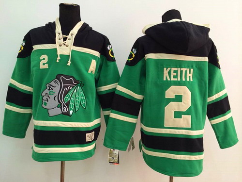 Chicago Blackhawks #2 Duncan Keith Green Old Time Hockey hoodie