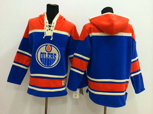 Edmonton Oilers Blank Royal Blue Old Time Hockey hoodie