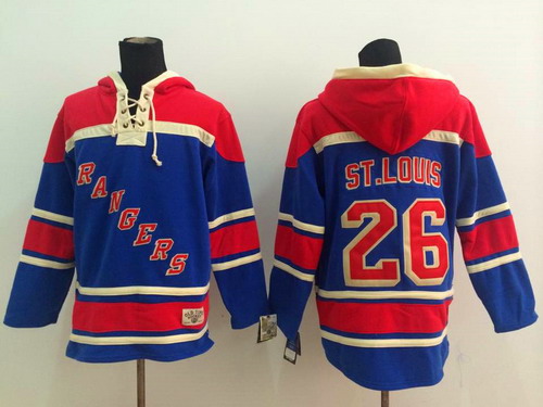 New York Rangers #26 Martin St. Louis Light Blue Old Time Hockey hoodie
