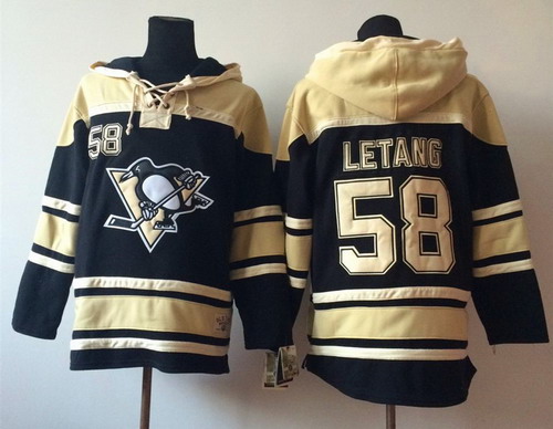 Pittsburgh Penguins #58 Kris Letang Black Old Time Hockey hoodie