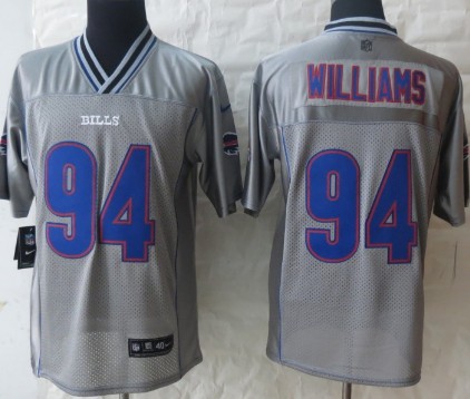 Men's Buffalo Bills #94 Mario Williams Gray Nik Vapor Jersey