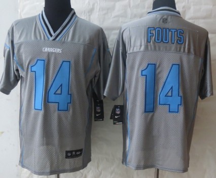 Men's San Diego Chargers #14 Dan Fouts Gray Nik Vapor Jersey