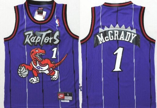Kid's Toronto Raptors #1 Tracy McGrady Purple Swingman Jersey