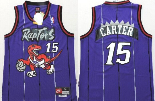 Kid's Toronto Raptors #15 Vince Carter Purple Swingman Jersey