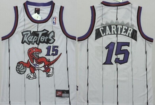 Kid's Toronto Raptors #15 Vince Carter White Swingman Jersey