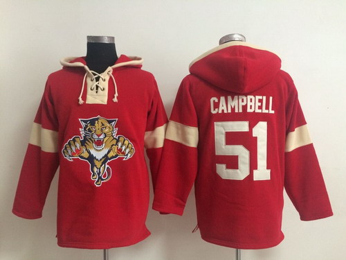 Old Time Hockey Florida Panthers #51 Brian Campbell Pullover Hoody -2014 Red