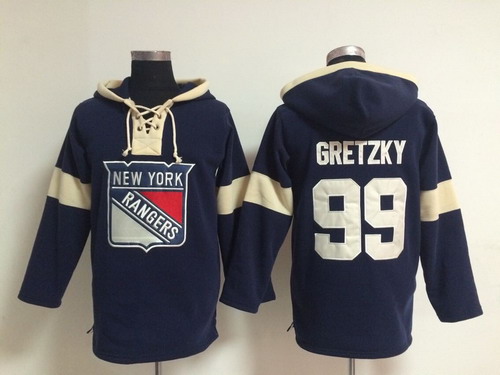 Old Time Hockey New York Rangers #99 Wayne Gretzky Pullover Hoody -2014 Navy Blue