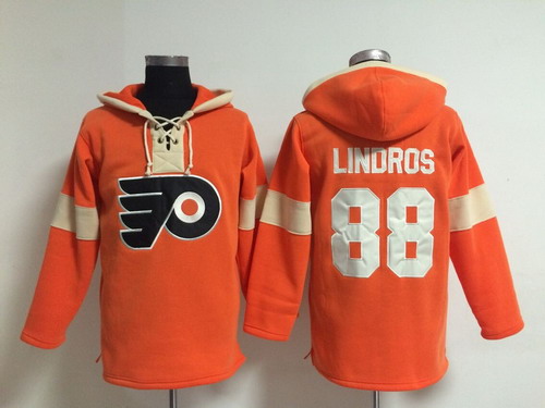 Old Time Hockey Philadelphia Flyers #88 Eric Lindros Pullover Hoody -2014 Orange