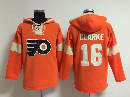 Old Time Hockey Philadelphia Flyers #16 Bobby Clarke Pullover Hoody -2014 Orange
