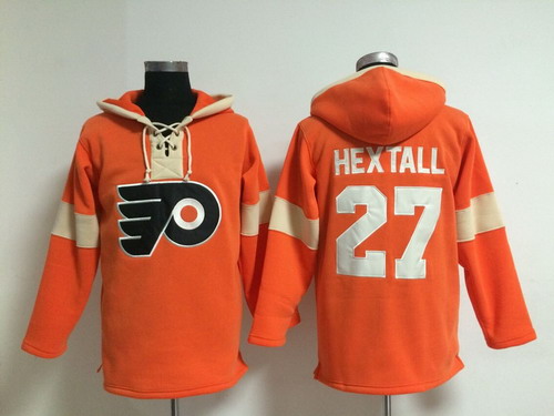 Old Time Hockey Philadelphia Flyers #27 Ron Hextall Pullover Hoody -2014 Orange