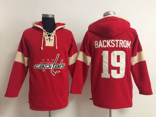 Old Time Hockey Washington Capitals #19 Nicklas Backstrom Pullover Hoody -2014 Red