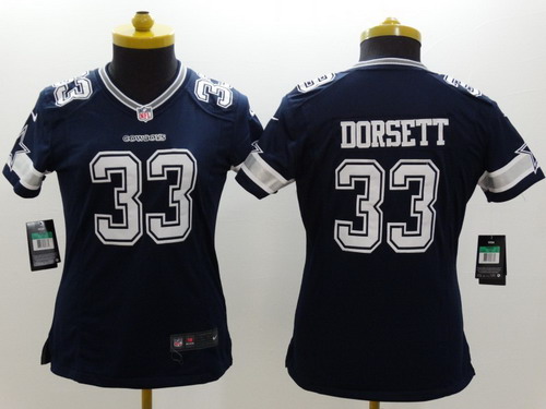 Women's Dallas Cowboys #33 Tony Dorsett Blue Nik Limited Jersey