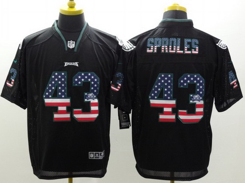 Men's Philadelphia Eagles #43 Darren Sproles 2014 USA Flag Fashion Black Nik Elite Jerseys