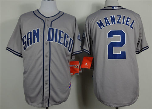 Men's San Diego Padres #2 Johnny Manziel Gray Jersey