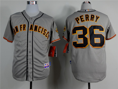 Men's San Francisco Giants #36 Gaylord Perry Grey Throwback Jersey