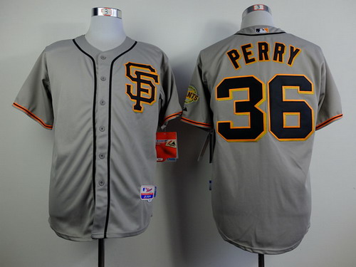 Men's San Francisco Giants #36 Gaylord Perry Gray SF Edition Jersey