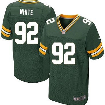 Men's Green Bay Packers #92 Reggie White Green Nik Elite Jersey