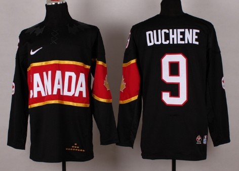 Men's Canada 2014 Olympics Hockey Jersey #9 Matt Duchene Black