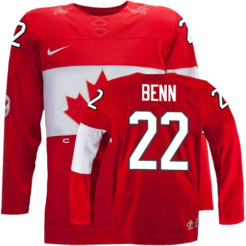 Men's Canada 2014 Olympics Hockey Jersey #22 Jamie Benn Red