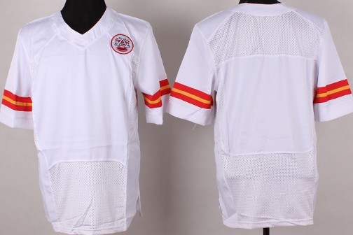 Men's Kansas City Chiefs Blank White Nik Elite Jersey