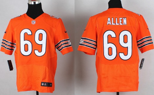 Men's Chicago Bears #69 Jared Allen Orange Nik Elite Jersey