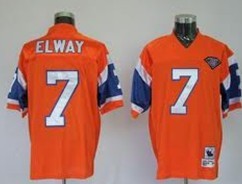 Kid's Denver Broncos #7 John Elway Orange Throwback Jersey