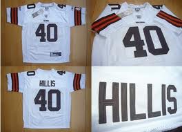 Kid's Cleveland Browns #40 Hillis White Jersey