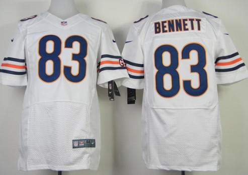 Men's Chicago Bears #83 Martellus Bennett Nik White Elite Jersey