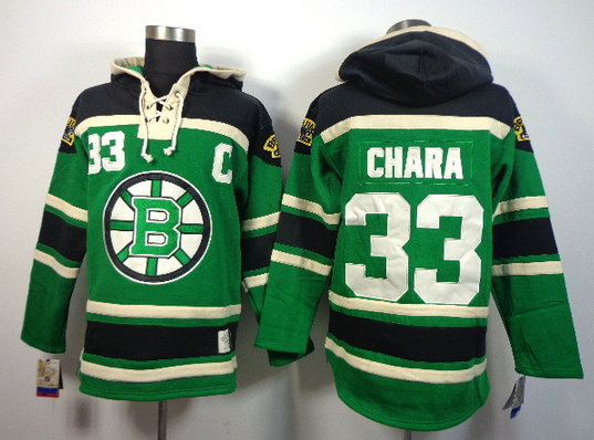 Boston Bruins #33 Zdeno Chara Black Green Old Time Hockey hoodies 
