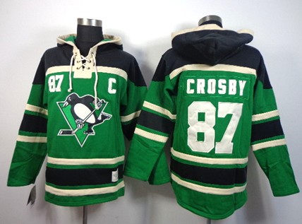 Pittsburgh Penguins #87 Sidney Crosby Green Old Time Hockey hoodies 