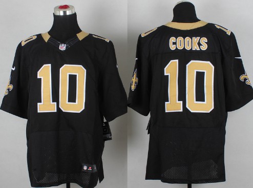 Men's New Orleans Saints #10 Brandin Cooks Black Nik Elite Jersey