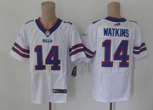 Men's Buffalo Bills #14 Sammy Watkins Nik White Elite Jersey