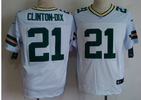 Men's Green Bay Packers #21 Ha Ha Clinton-Dix White Nik Elite Jersey