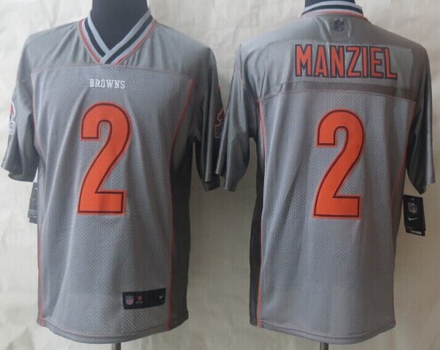 Men's Cleveland Browns #2 Johnny Manziel 2013 Gray Nik Vapor Elite Jersey