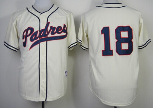 Men's San Diego Padres #18 Austin Hedges 1948 Cream Jersey