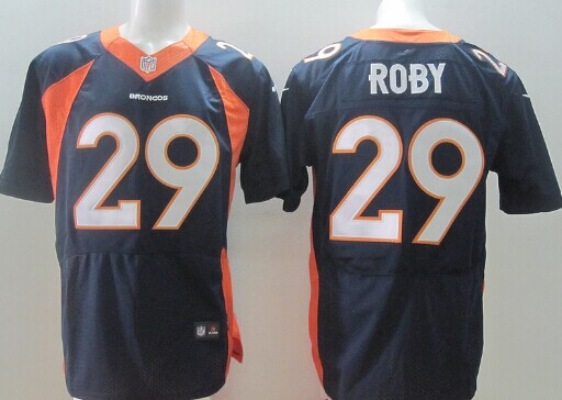 Men's Denver Broncos #29 Bradley Roby Nik Blue Elite Jersey