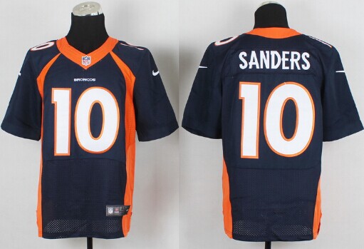 Men's Denver Broncos #10 Emmanuel Sanders Blue Nik Elite Jersey