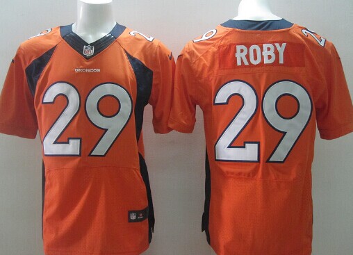 Men's Denver Broncos #29 Bradley Roby Orange Nik Elite Jersey