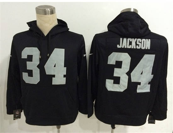 Oakland Raiders #34 Bo Jackson Black Nik Hoody