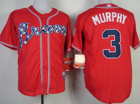 Men's Atlanta Braves #3 Dale Murphy 2014 Red Jersey