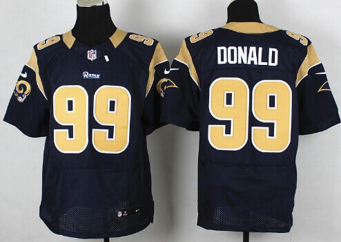 Men's St. Louis Rams #99 Aaron Donald Navy Blue Nik Elite Jersey