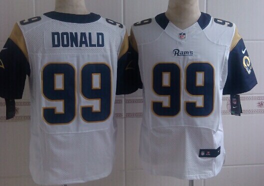 Men's St. Louis Rams #99 Aaron Donald White Nik Elite Jersey