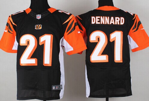 Men's Cincinnati Bengals #21 Darqueze Dennard Black Nik Elite Jersey