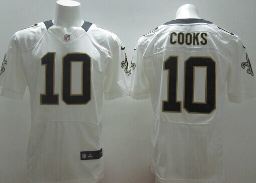 Men's New Orleans Saints #10 Brandin Cooks White Nik Elite Jersey